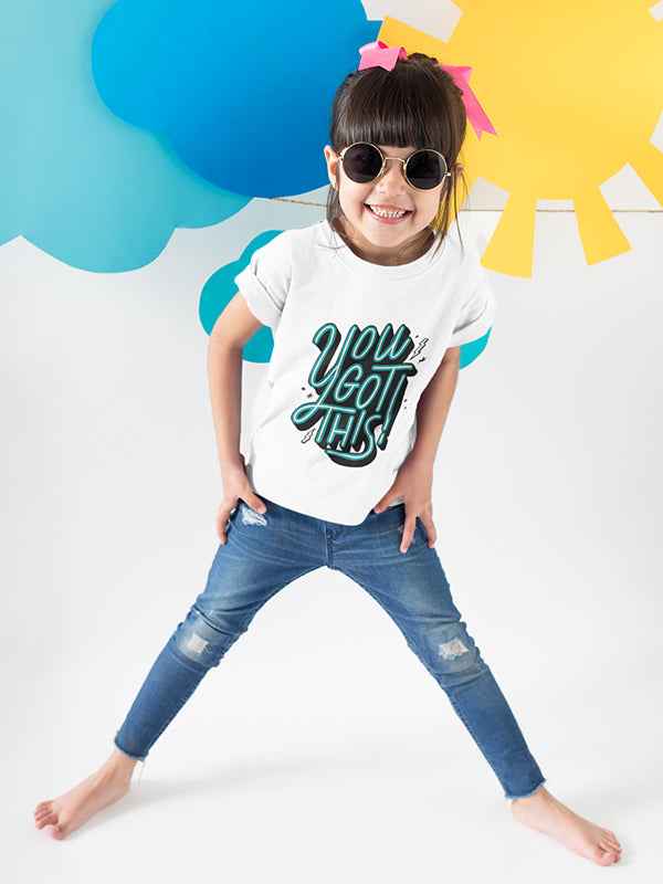 YOU GOT THIS GIRLS WHITE COTTON T-SHIRT
