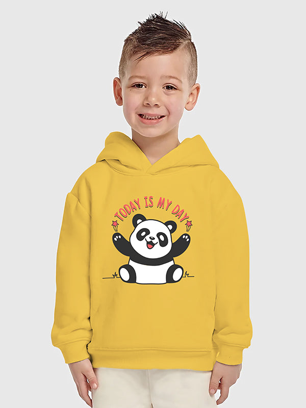TODAY IS MY DAY UNISEX YELLOW COTTON HOODIE - Benditaa