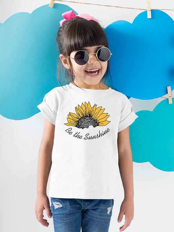 SUNSHINE GIRLS WHITE COTTON T-SHIRT