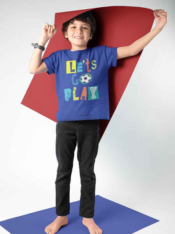 LETS GO PLAY BOYS BLUE COTTON T-SHIRT
