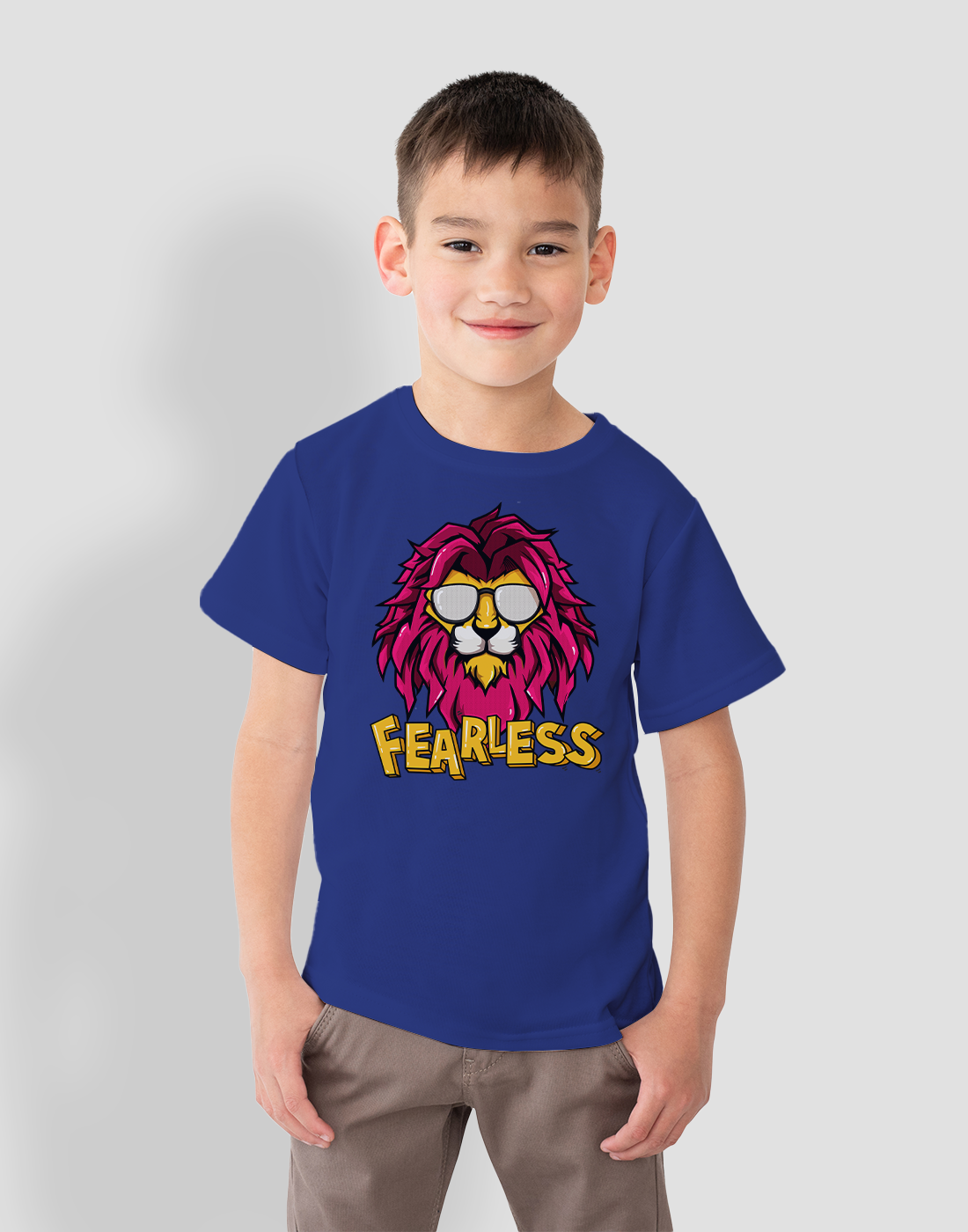 FEARLESS BOYS BLUE COTTON T-SHIRT - Benditaa