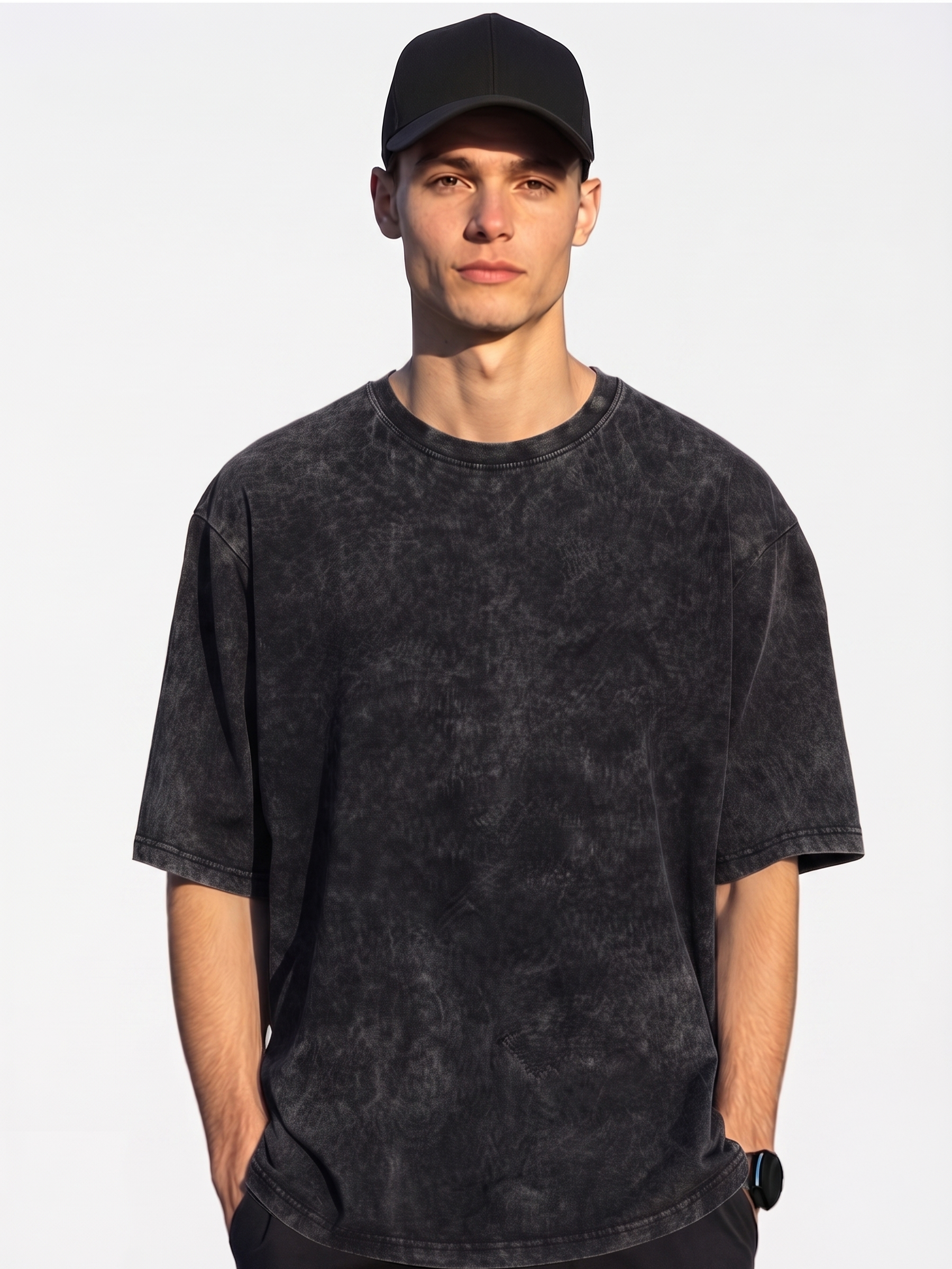 ACID WASH OVERSIZED COTTON T-SHIRT