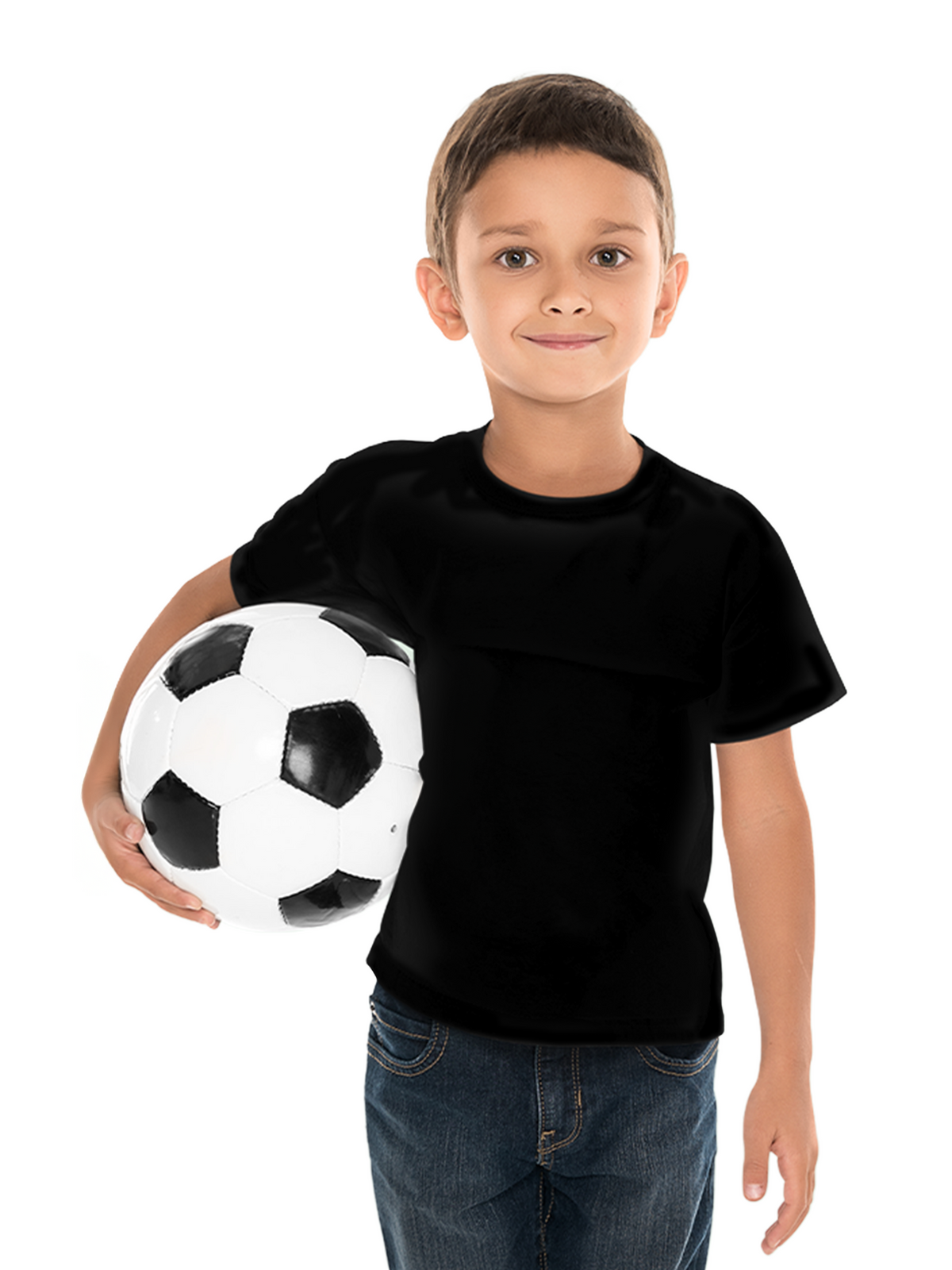 UNISEX KIDS BLACK COTTON T-SHIRT