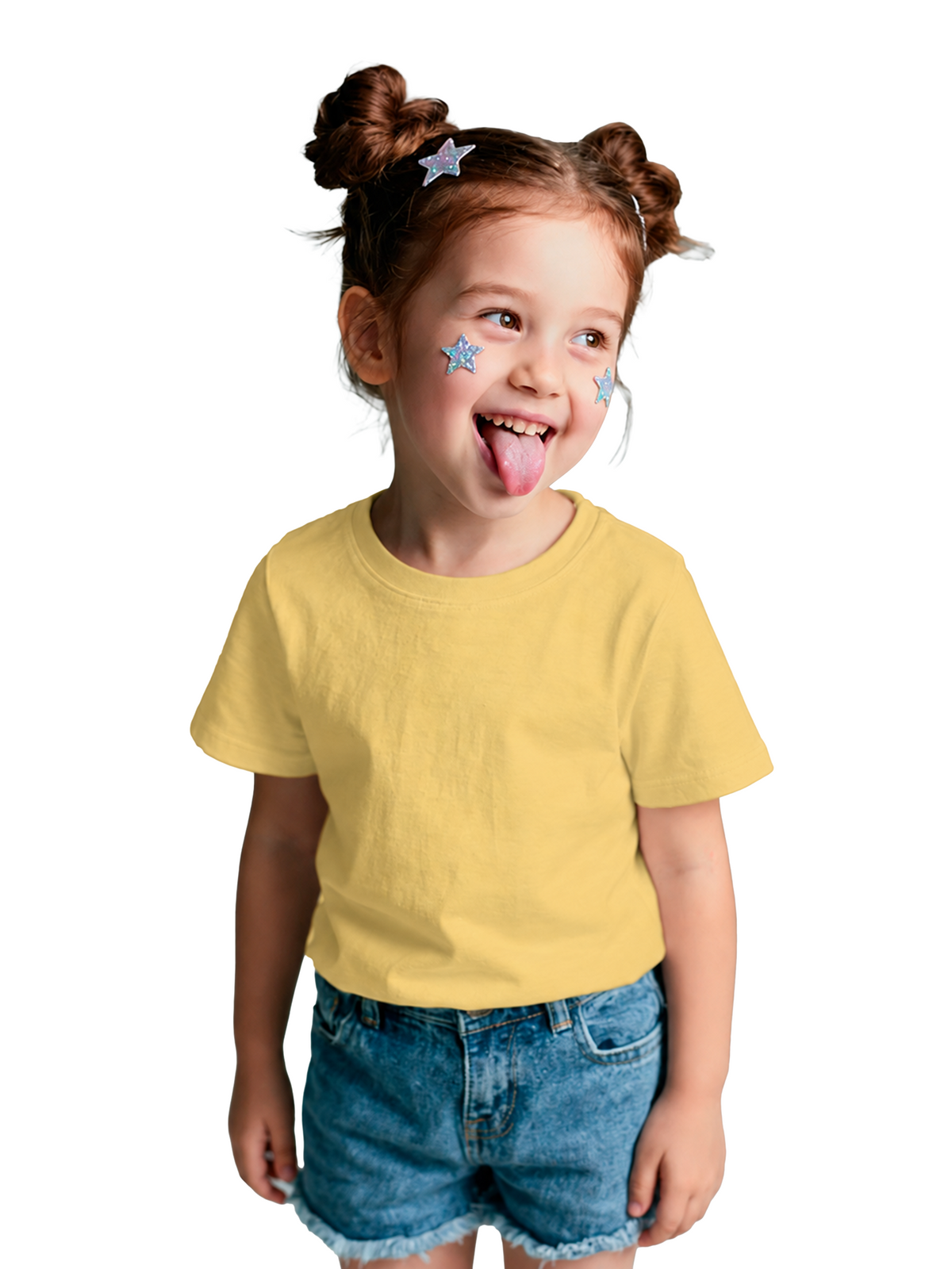 UNISEX KIDS BEIGE COTTON T-SHIRT
