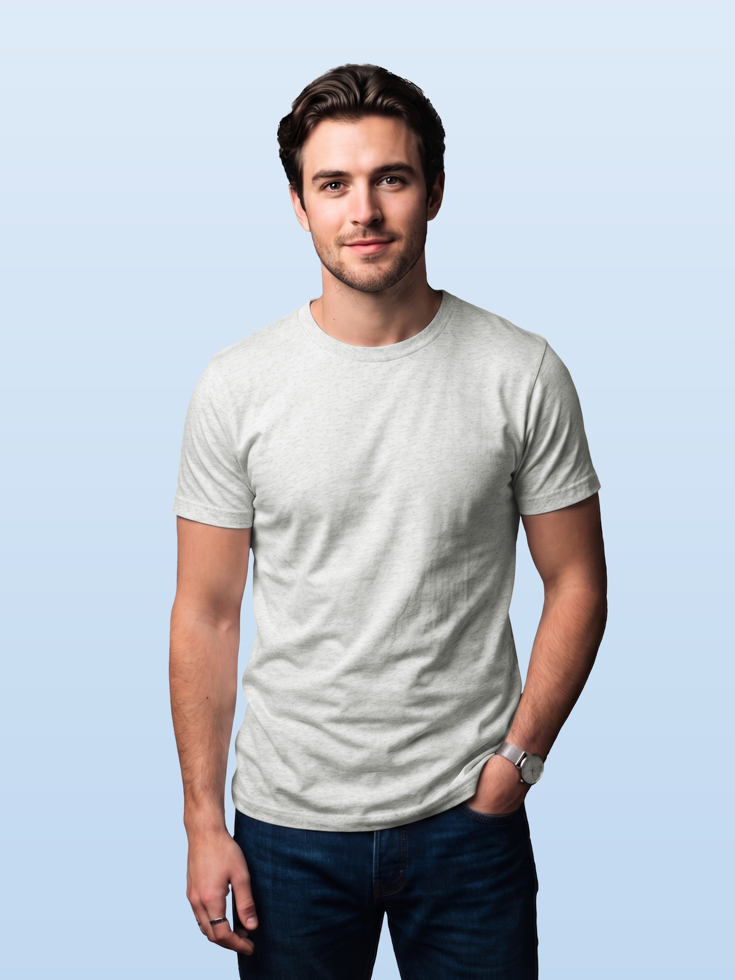 OFF WHITE CLASSIC CREW COTTON SOLID T-SHIRT