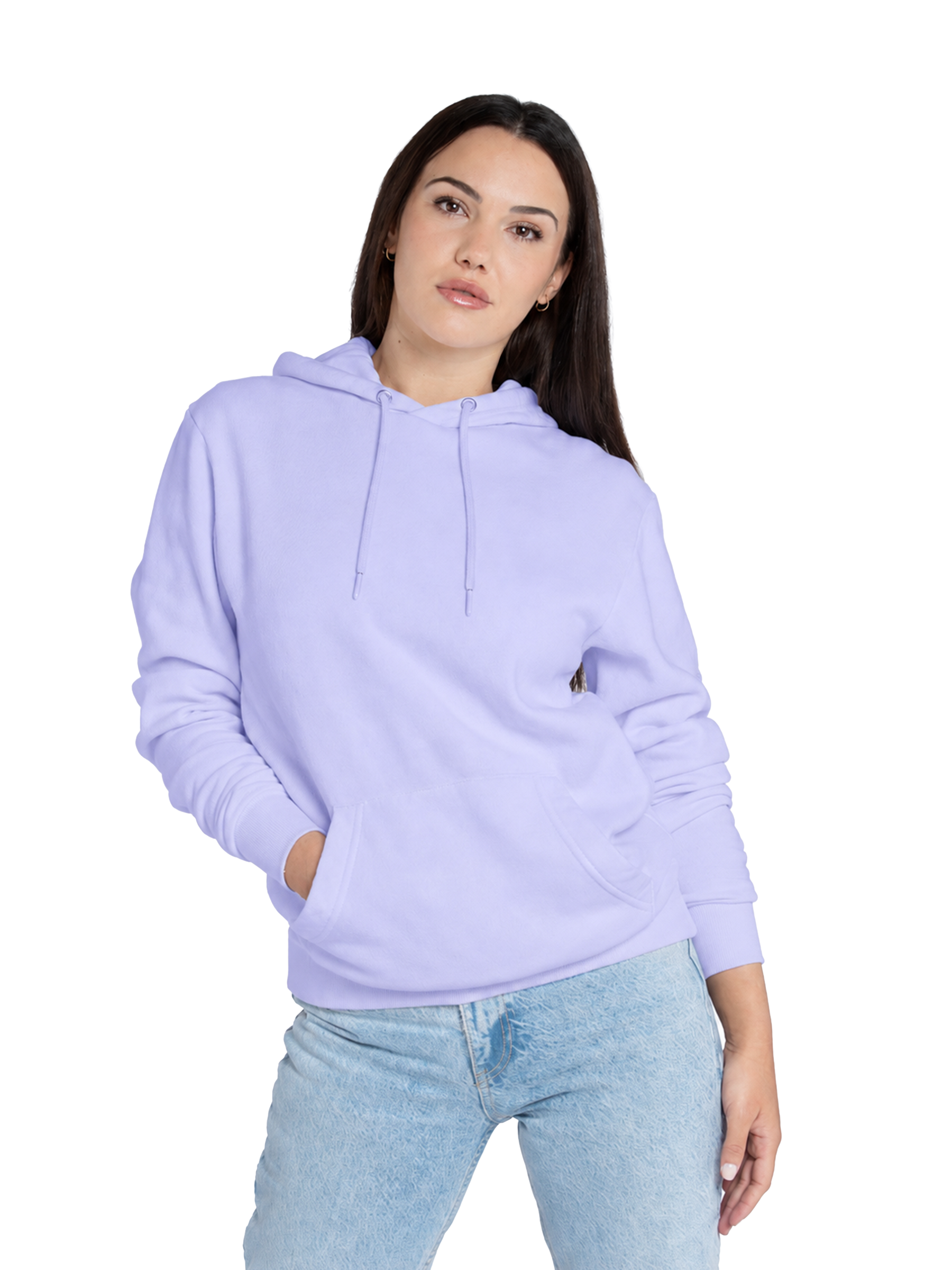 WOMEN'S LAVENDER COTTON HOODIE