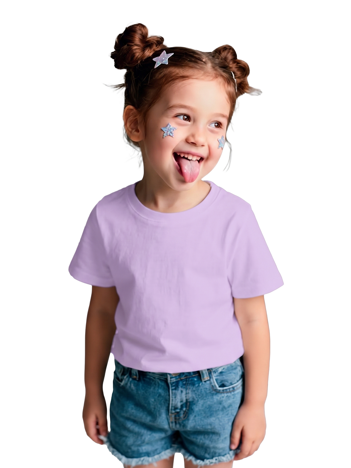 UNISEX KIDS LILAC COTTON T-SHIRT