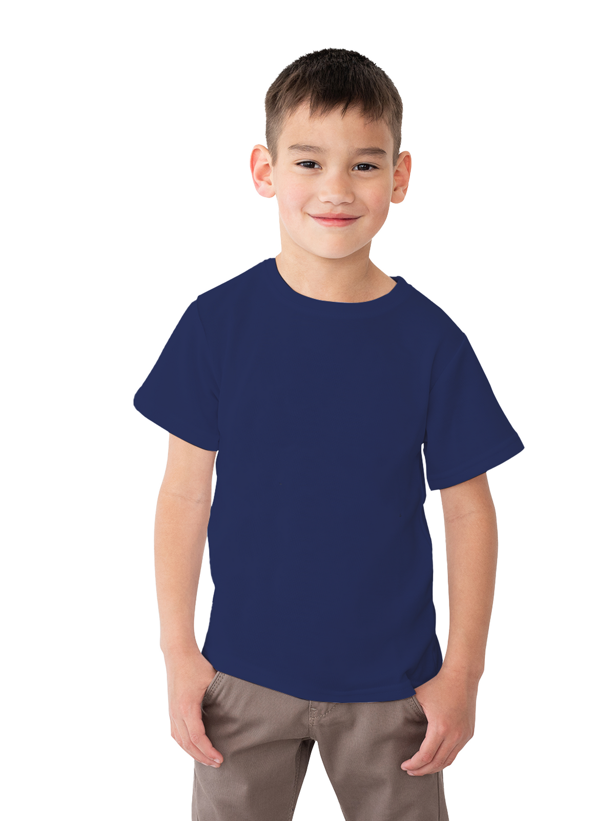 UNISEX KIDS NAVY BLUE COTTON T-SHIRT