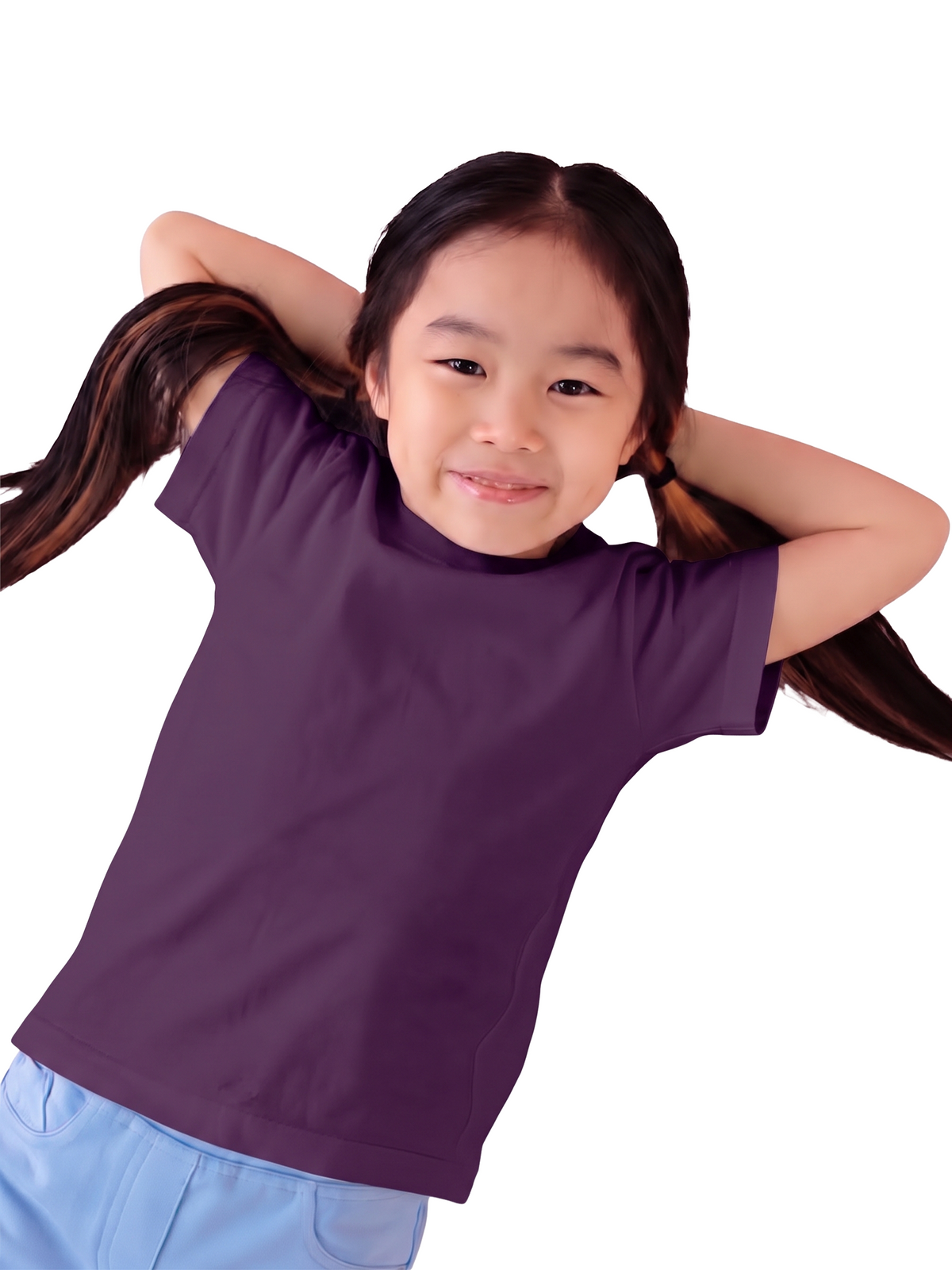 UNISEX KIDS PURPLE COTTON T-SHIRT
