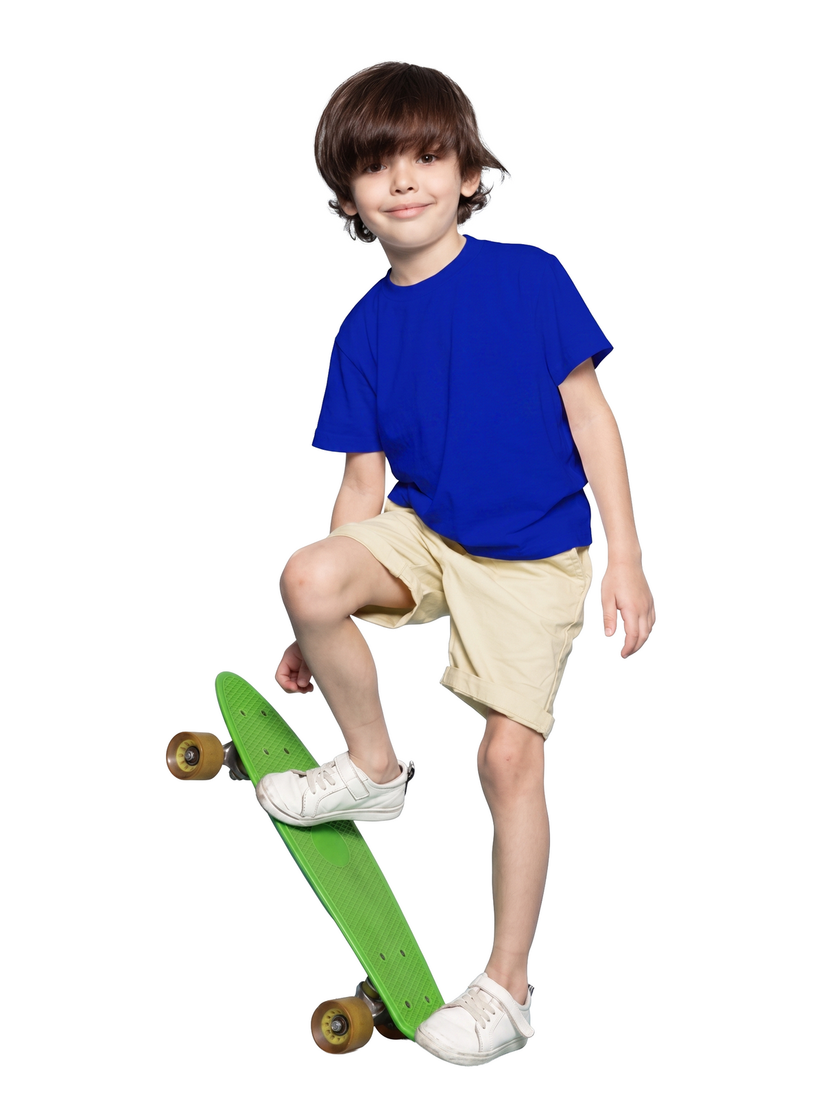 UNISEX KIDS ROYAL BLUE COTTON T-SHIRT