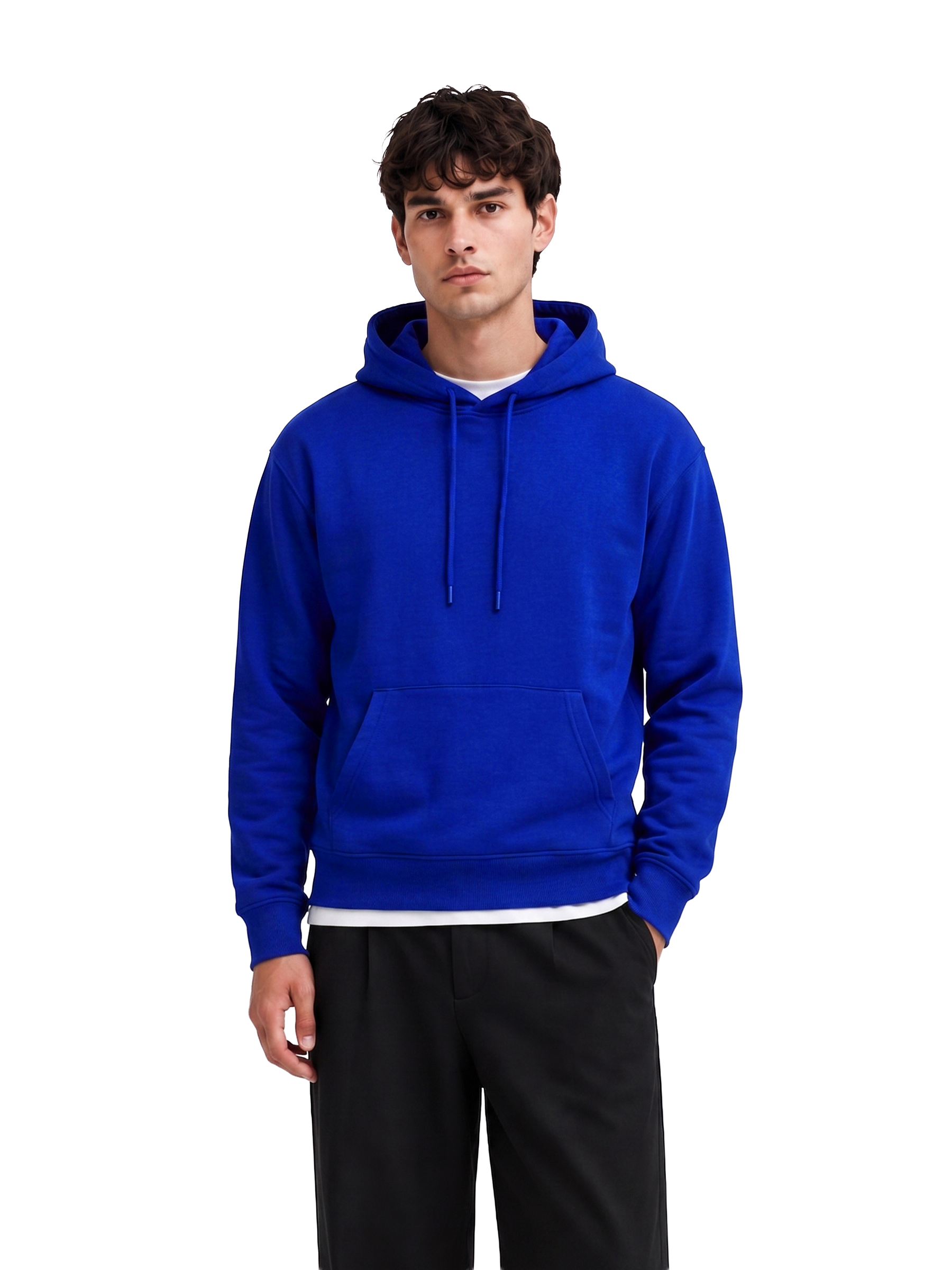 MEN'S ROYAL BLUE COTTON HOODIE