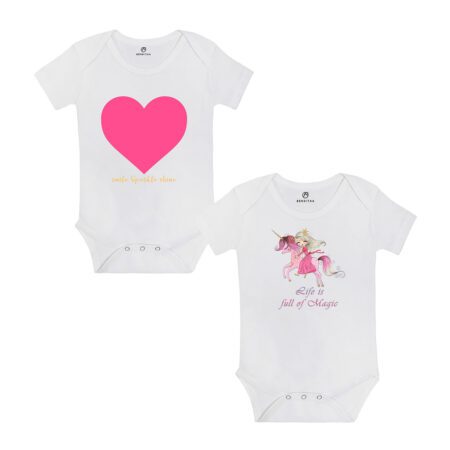 Benditaa (Pack of 2 printed cotton body suits)